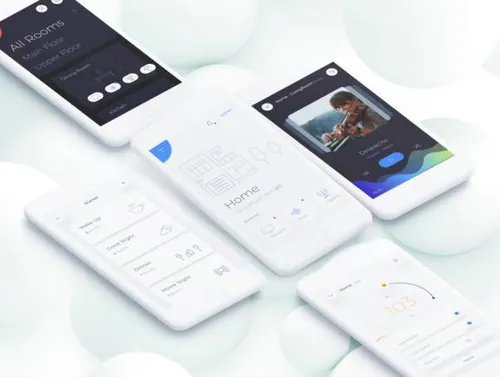 智能家居APP线框图UI kit Smart Home Mobile
