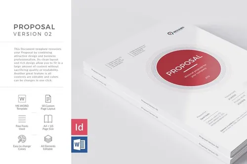 极简主义的商业提案计划书手册模板