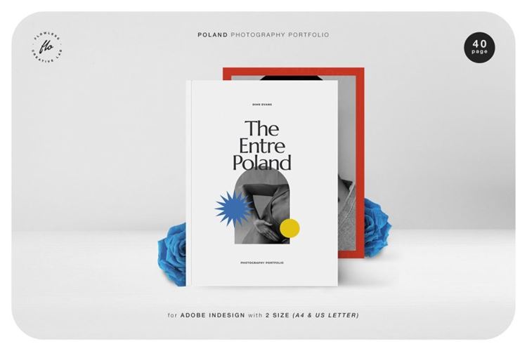 高端极简主义的摄影作品集设计模板