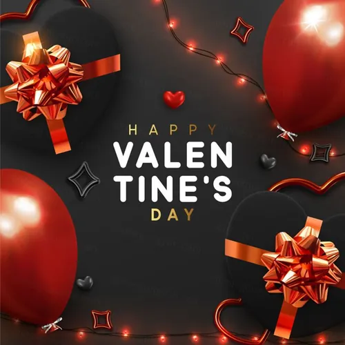 节日氛围气球礼盒海报合成高清分层05