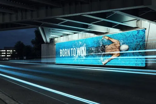 城市地下道灯箱广告牌动画动态提案PSD样机模板 Under the Bridge - Billboard Mock-up