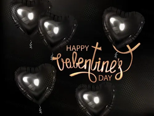 黑白黑五节日气氛个性气球矢量图3