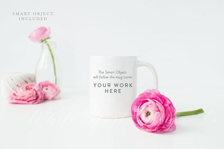 简约风杯子模型 Styled mug mock up