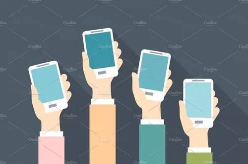 手里拿着电话矢量插图Phone in a hand2