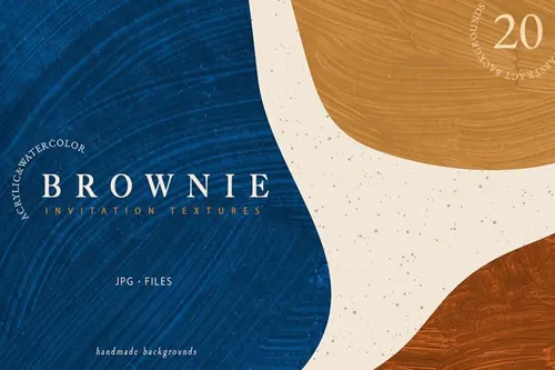 20张抽象绘画颜料飞溅形状线条纹理素材 Brownie In