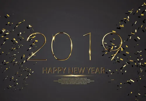 2019黄金金属3D立体字特效矢量模版设计素材