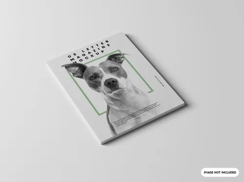 书籍杂志画册封面设计内页展示提案样机PSD模板 Close up on letter magazine mockup