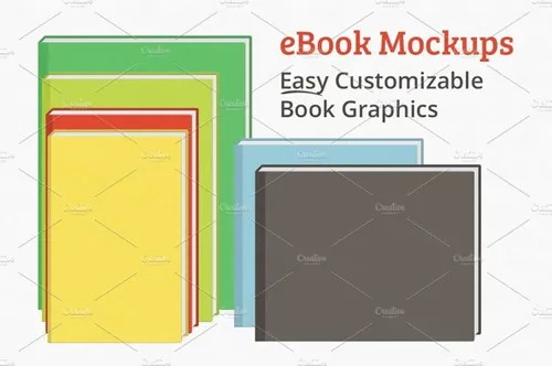 数字电子书封面设计展示样机 eBook Mockups
