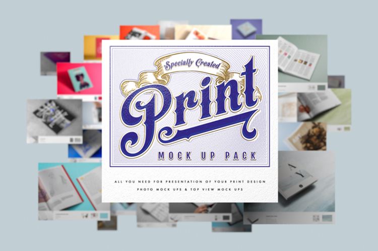 印刷品实体模型PSD贴图模板Print Mock Up Pack Vol052
