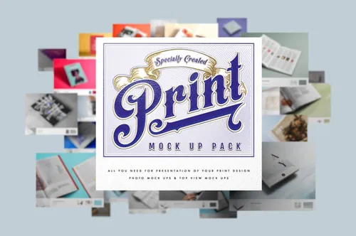 印刷品实体模型PSD贴图模板Print Mock Up Pack Vol052