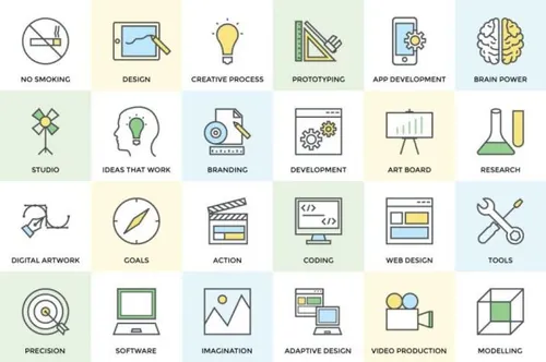 创意矢量图标 Creative Process