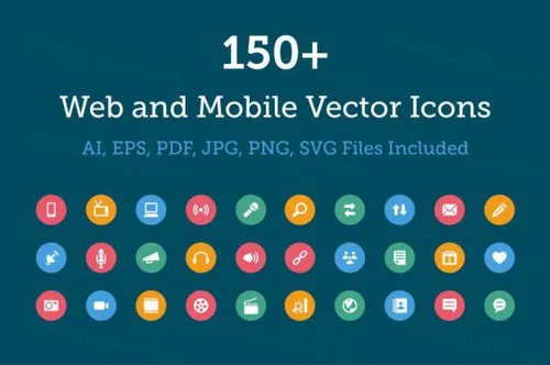 150  Web和移动矢量图标 150  Web and Mobile Vect
