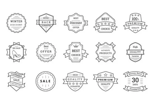 折扣矢量图标 80 Sale , Discount , Offer Badges