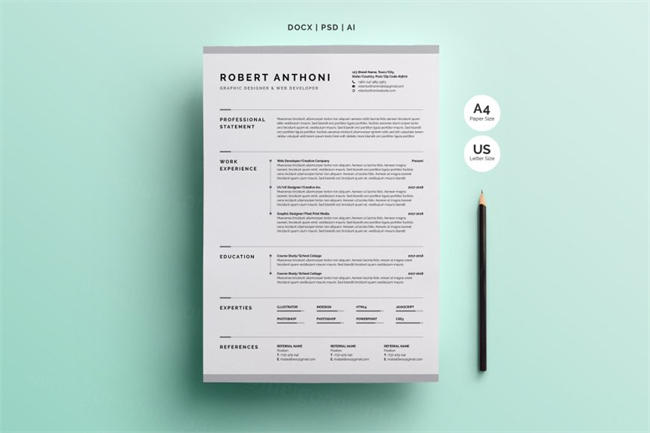 创意性简历模板 Creative Resume CV Template
