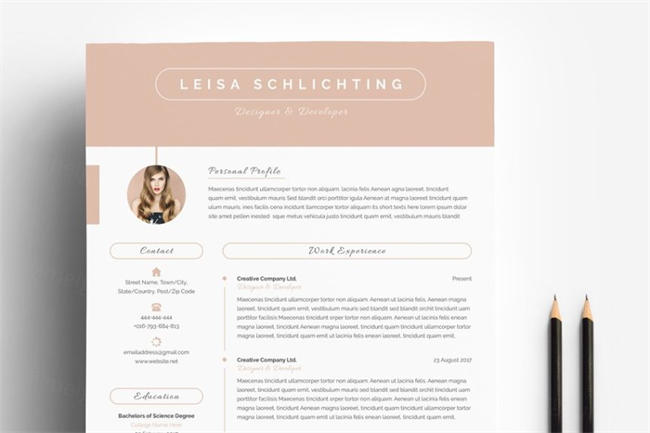 现代化简历模板 Modern ResumeCV 3-Pages