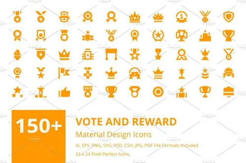 投票颁奖矢量图标 150  Vote and Reward Material I