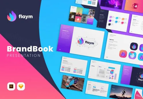 机械师概念插画网站Flaym Brand Book amp;amp;