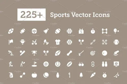 运动矢量图标 225  Sports Vector Icons