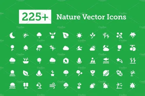 51自然图标素材 225  Nature Vector Icons