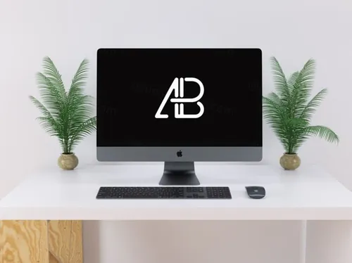 苹果电脑贴图样机PSD模板iMac Pro PSD Mockup