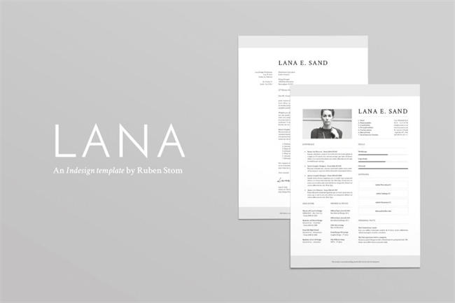 极简主义简历模板 Lana’s Resume Template