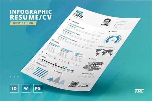 个人简历信息模板 Infographic ResumeCv Template