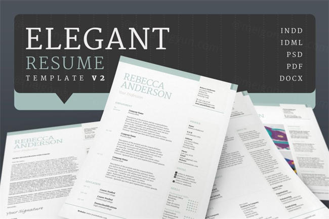 优雅简历模板2 Elegant ResumeCV Version 2