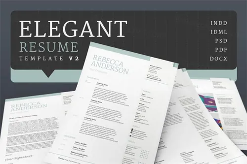 优雅简历模板2 Elegant ResumeCV Version 2