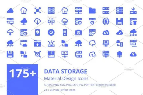 数据存储材料图标下载 175  Data Storage Material Ic