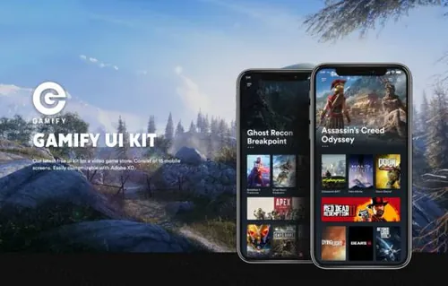 游戏之家移动APP界面设计 Game UI Kit | Gamify 每日UI源