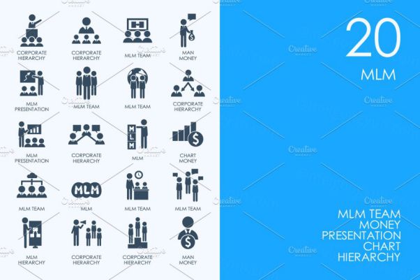 多人架构图标素材 MLM icons