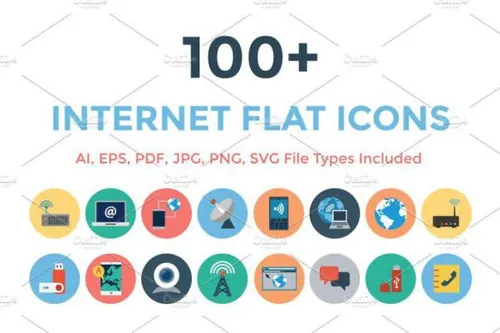扁平化网络图标素材 100  Internet Flat Icons