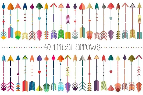 Tribal Arrows Vector-amp; PNG Pack