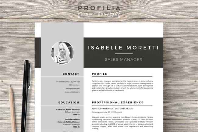 时尚的Word简历模板 Word Resume Cover letter Template