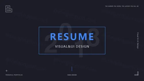 国内95后新锐设计师个人作品集UI提案优秀简历PSD整套模板 30P