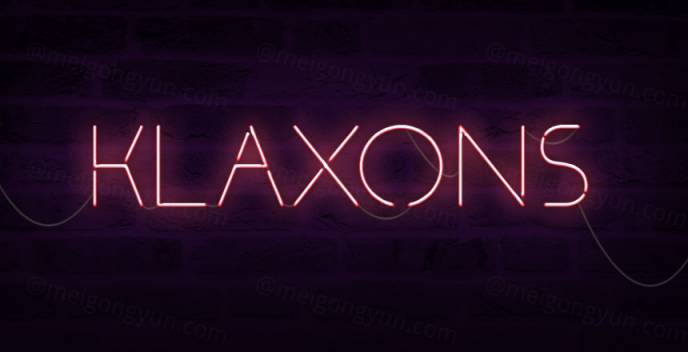 一款纤细霓虹灯英文字体Klaxons Neon Style Font