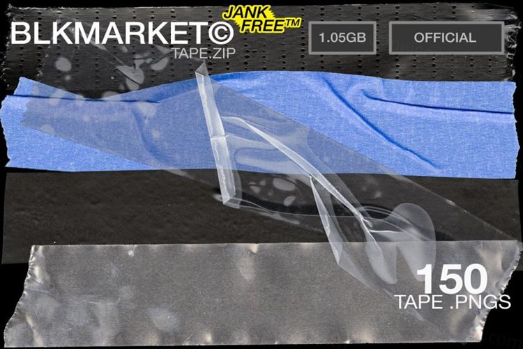 160+超高分辨率仿古做旧设计撕裂废弃胶带纹理素材 Tape