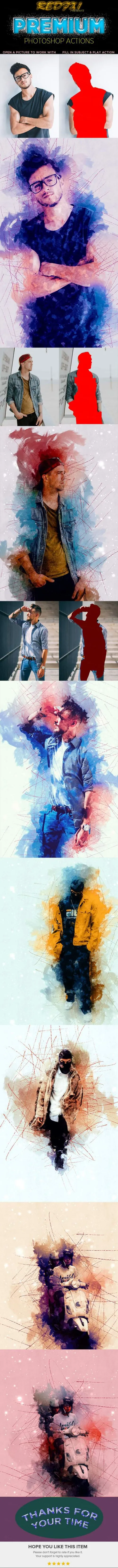 艺术水彩绘画效果的PS动作