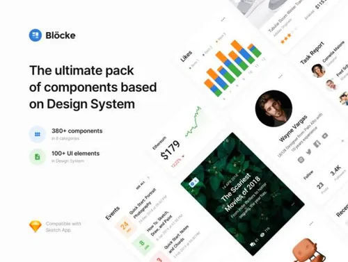 Web设计师终极通用设计工具包 Blocke Web UI/UX Kit
