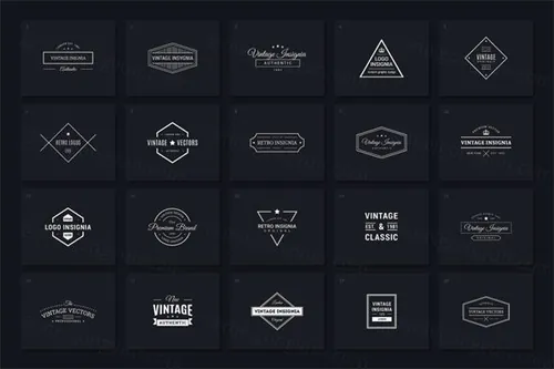 40款复古风格标志Logo模板 40-Vintage-Logos-