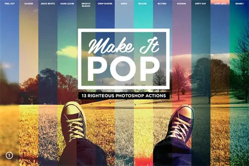 让照片看上去更流行的PS动作 Make it pop photosho
