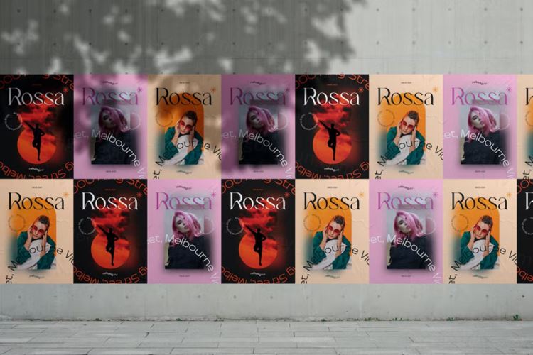 高质量真实褶皱街头墙面海报招贴设计设计贴图展示样机模板 Wa