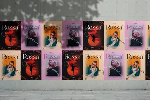 高质量真实褶皱街头墙面海报招贴设计设计贴图展示样机模板 Wa