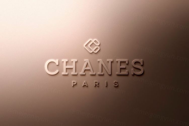 企业形象墙3D金属立体商标LOGO展示设计提案样机模板 Lo