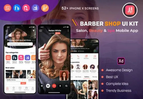 理发和沙龙UI套件Barber amp;amp; Salon UI K