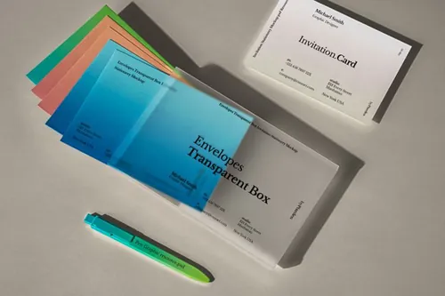 高质量信封透明袋子品牌设计贴图展示样机模板 Envelope