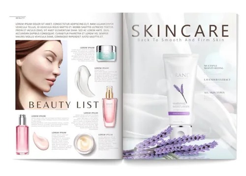 SKINCARE 化妆品画册设计【韩国高端】矢量模板