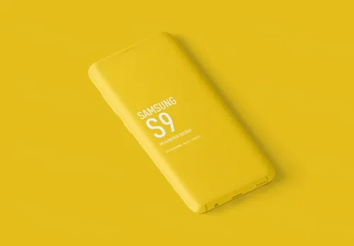 三星s9白模手机贴图展示样机模版 Minimal Samsung Galaxy S9 Mockups