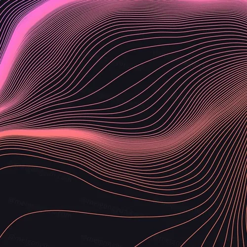 时尚抽象地理等高线集合线条矢量纹理背景底纹素材