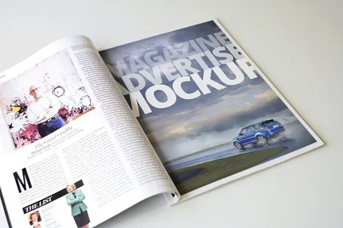 杂志广告版面编排样机模板 Magazine Advert Mockups
